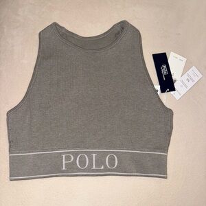 Polo by Ralph Lauren Women's Gray Crop Top